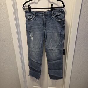 Kut from the Kloth Reese Fab Ab Ankle Straight Distressed Jeans